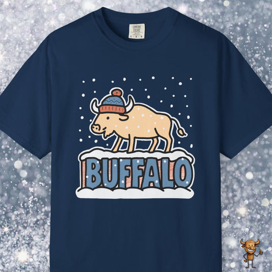 Snowcapped Buffalo word - brown buffalo