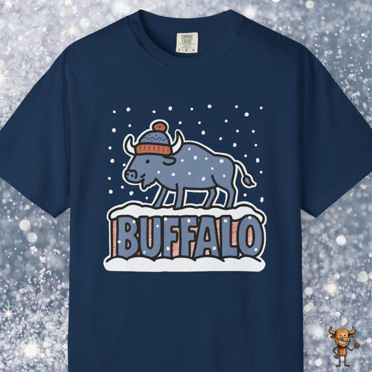 Snowcapped Buffalo word - fun color buffalo