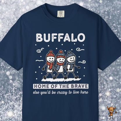 Home of the brave - friends walking wintertime