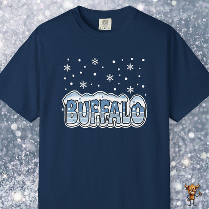 Snowcapped Buffalo word retro style