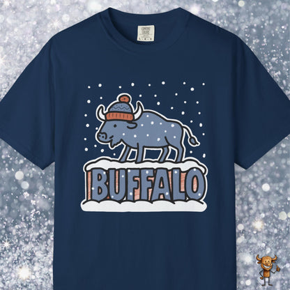 Snowcapped Buffalo word - fun color buffalo