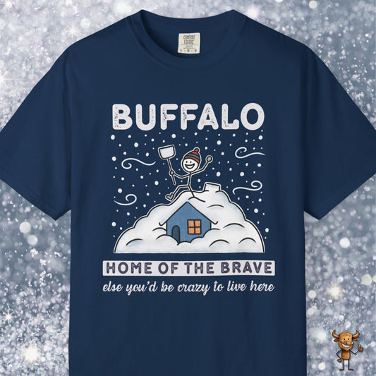 Home of the brave - shoveling the rooftop