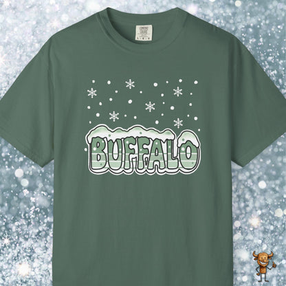 Snowcapped Buffalo word retro style