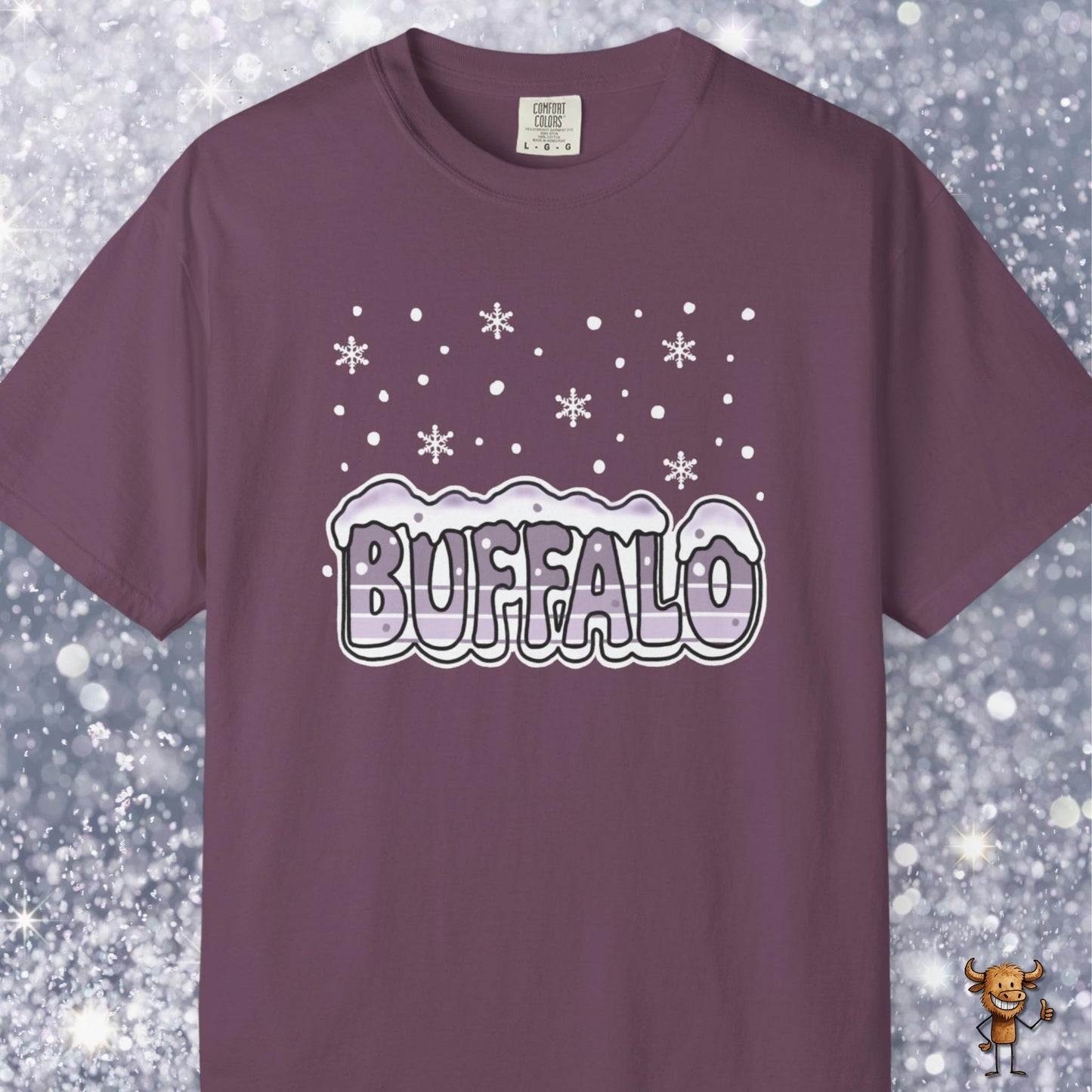 Snowcapped Buffalo word retro style