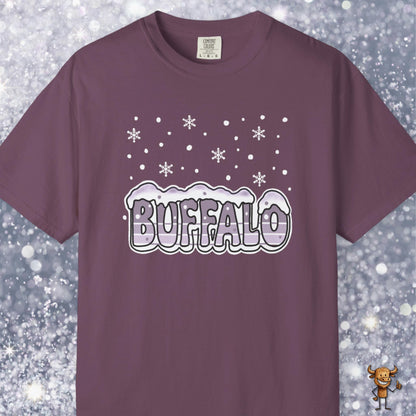 Snowcapped Buffalo word retro style