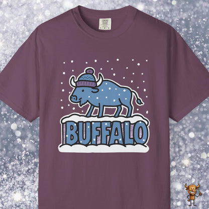 Snowcapped Buffalo word - fun color buffalo
