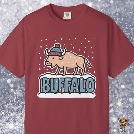 Snowcapped Buffalo word - brown buffalo