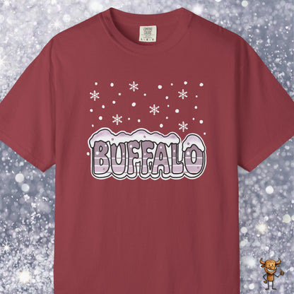 Snowcapped Buffalo word retro style