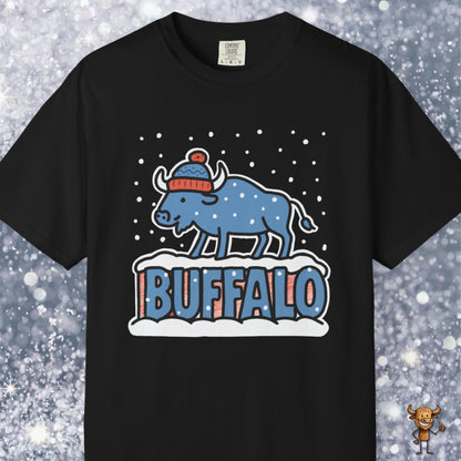 Snowcapped Buffalo word - fun color buffalo