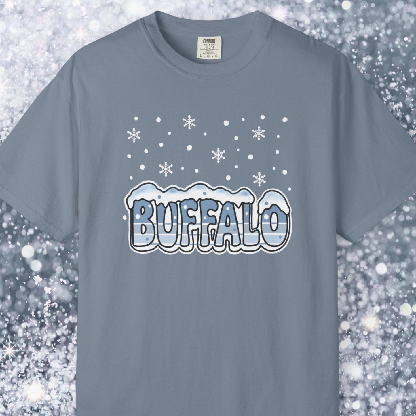 Snowcapped Buffalo word retro style