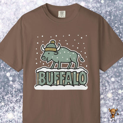 Snowcapped Buffalo word - fun color buffalo