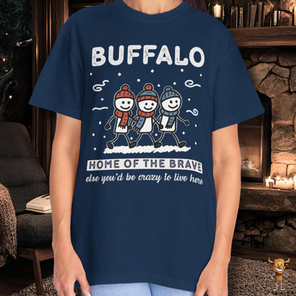 Home of the brave - friends walking wintertime