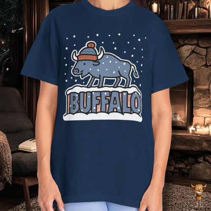 Snowcapped Buffalo word - fun color buffalo