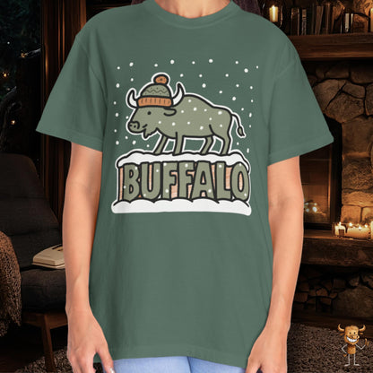 Snowcapped Buffalo word - fun color buffalo