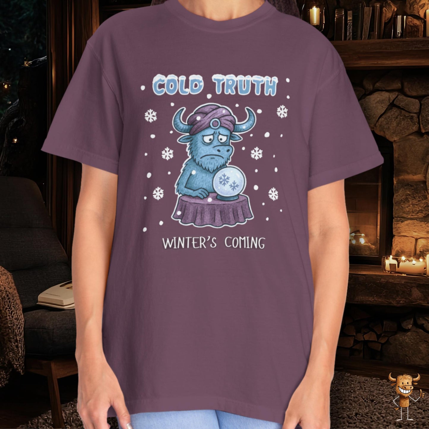 Cold truth - winter coming - sad buffalo