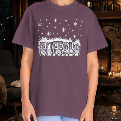 Snowcapped Buffalo word retro style