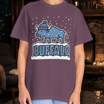 Snowcapped Buffalo word - fun color buffalo