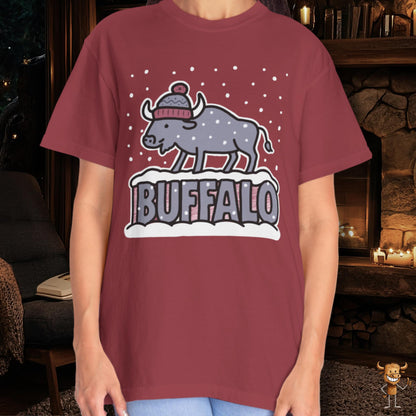 Snowcapped Buffalo word - fun color buffalo