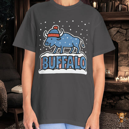 Snowcapped Buffalo word - fun color buffalo