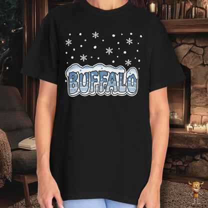 Snowcapped Buffalo word retro style