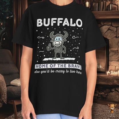 Home of the brave - happy buffalo crayon style