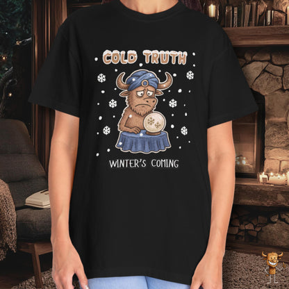 Cold truth - winter coming - sad buffalo