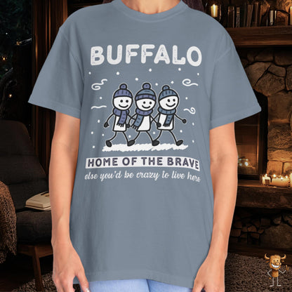 Home of the brave - friends walking wintertime