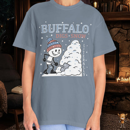 Buffalo digs snow. Literally.