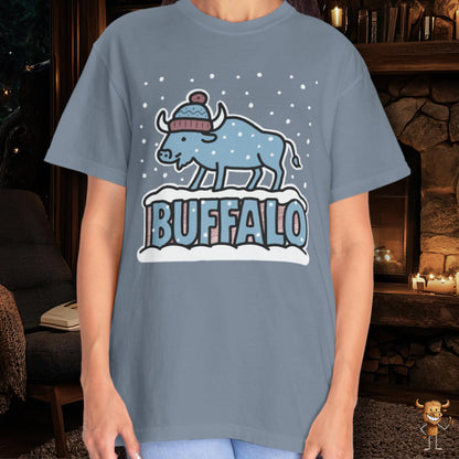 Snowcapped Buffalo word - fun color buffalo