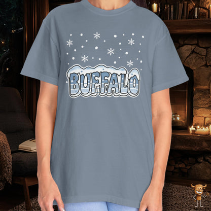 Snowcapped Buffalo word retro style