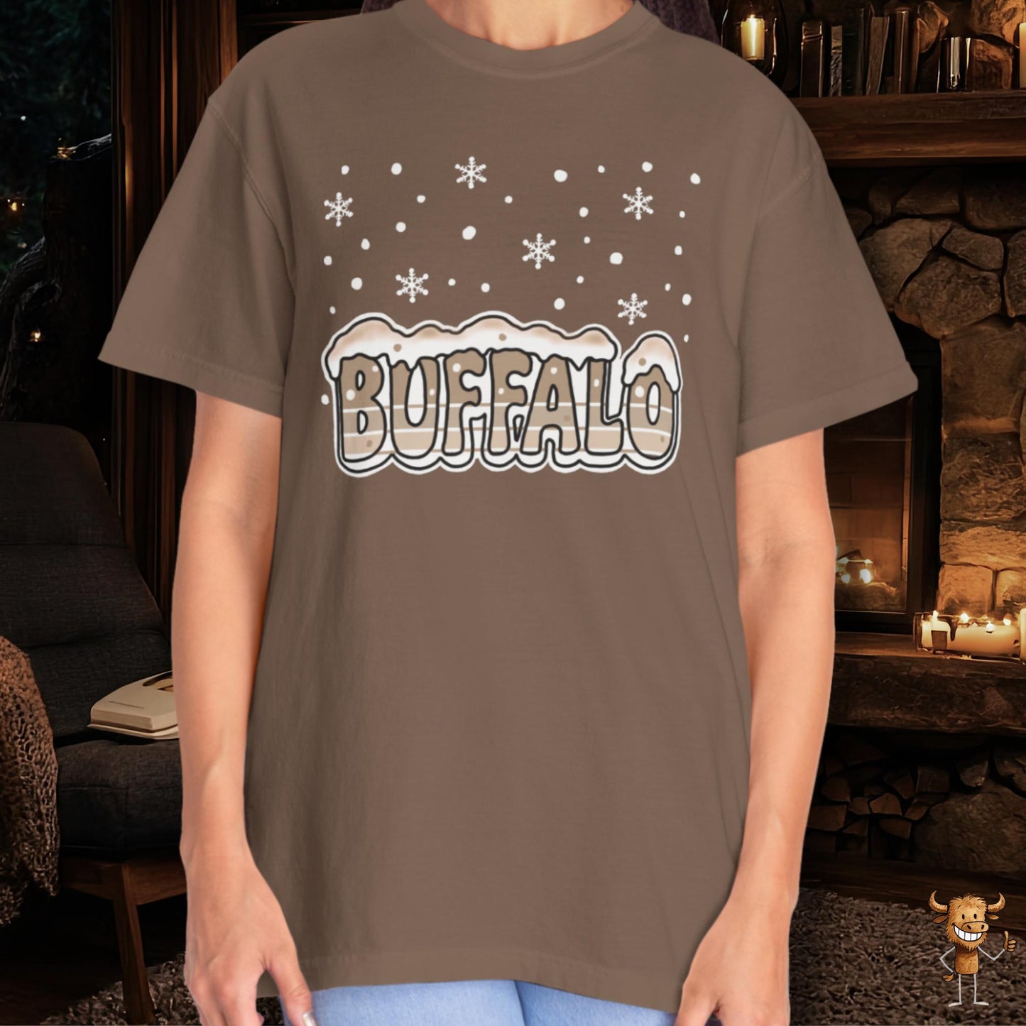 Snowcapped Buffalo word retro style