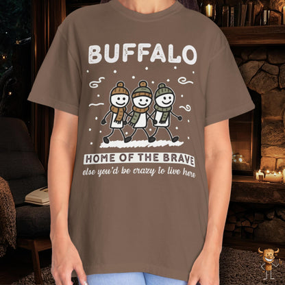 Home of the brave - friends walking wintertime